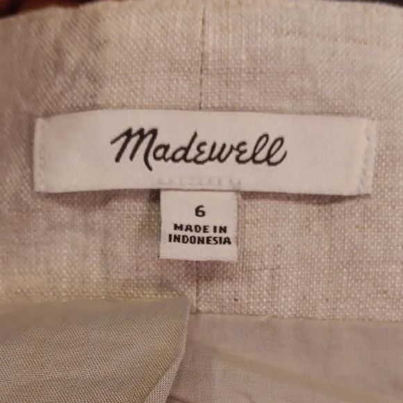 Madewell 100% Linen Vest In Cream/Natural Undyed - Picture 6 of 10